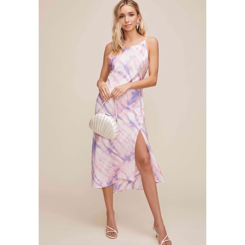 ASTR the Label | Bias High Neck Tie Dye Midi Dress